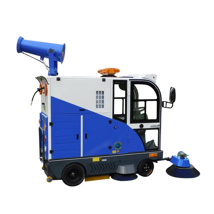 Industrial Floor Sweeper Street Road Cleaner Driving on Cleaning Machine Floor Sweeper — view 3