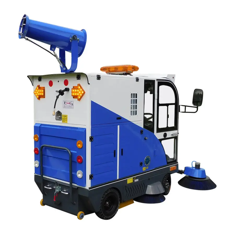 Industrial Floor Sweeper Street Road Cleaner Driving on Cleaning Machine Floor Sweeper — view 4