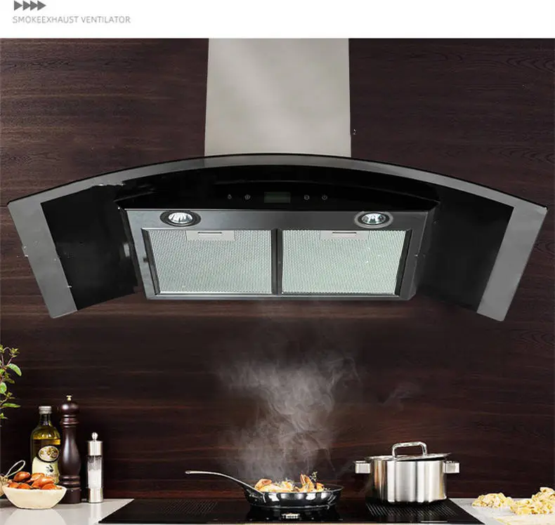 Hot Selling Wall Range Hood Smoke Exhaust Hood Household Kitchen Ventilation Hood Cooking Utensils Chimney Cooking Utensils — image 2