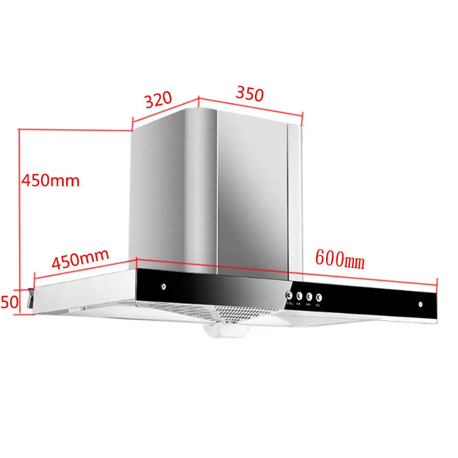 Hot Sale 220V Vietnam Kitchen Hood Campana Extractora Hotte Aspirante Extractor air Kitchen Range Hood — image 2