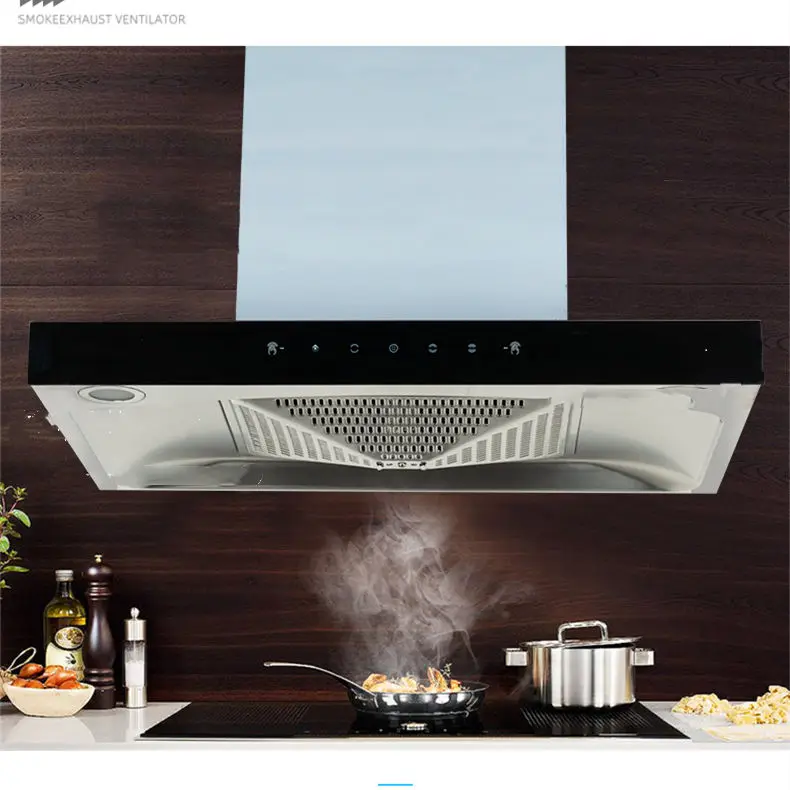 Hot Sale 220V Vietnam Kitchen Hood Campana Extractora Hotte Aspirante Extractor air Kitchen Range Hood — image 6