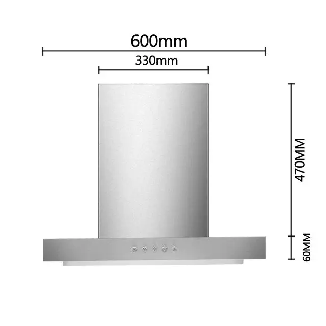 Qianjing T Style Range Hood Cyclic Strong Suction Copper Motor OEM ODM Apartment Hot Sales Cooker Hood — image 3