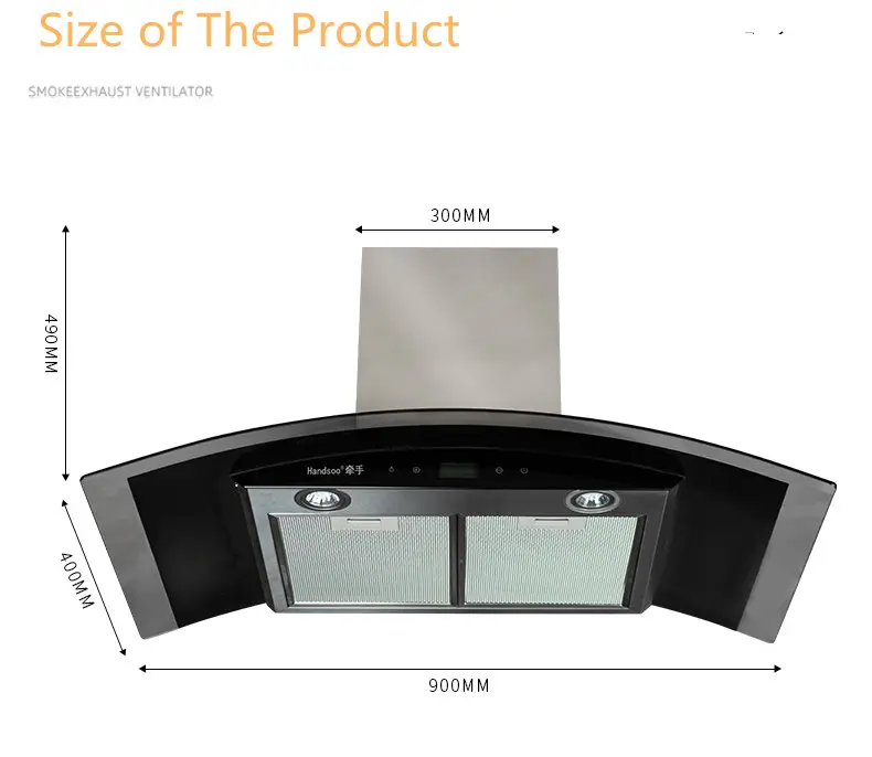 Chinese Home Appliances Range Hood Kitchen Room Island Cooker Hood Extractor — image 5