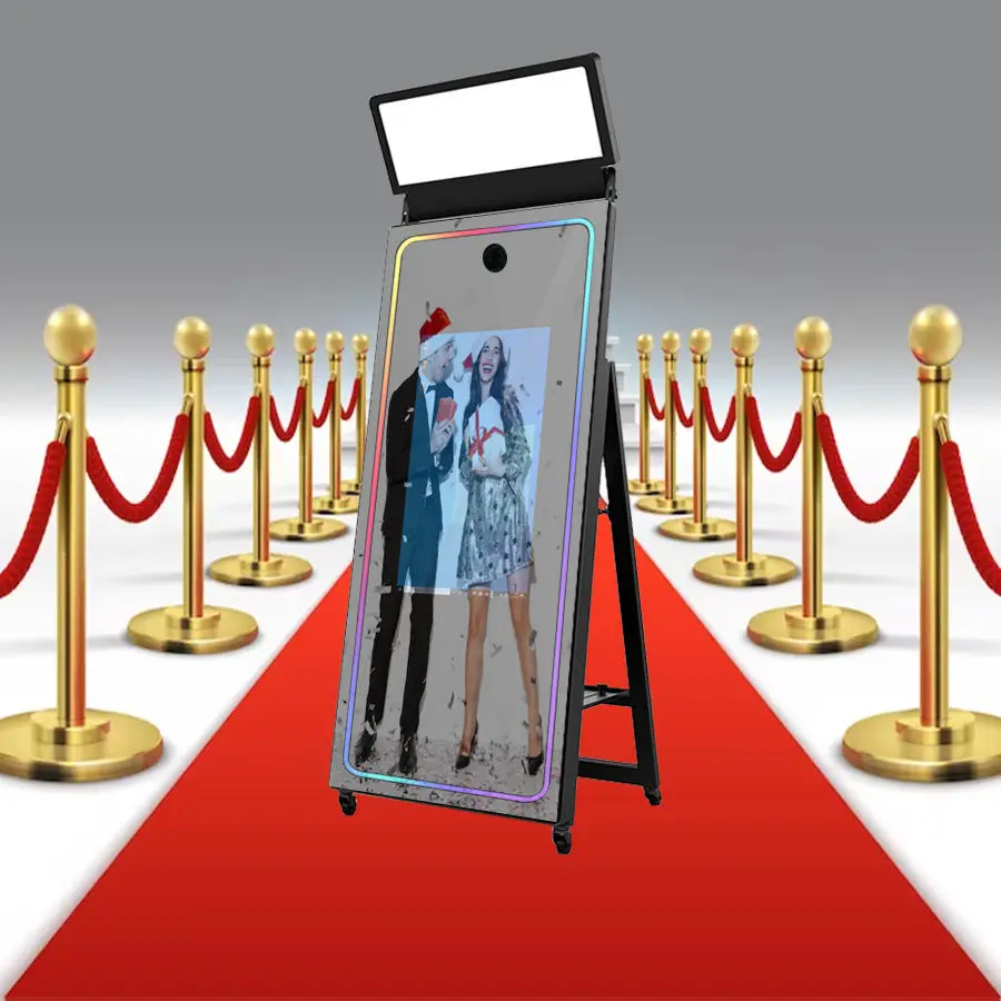 70 Inches Led Light Frame Portable Mirror Selfie Smart Touch Mirror Photo Booth Affordable Magic Mirror Photo Booth — view 1