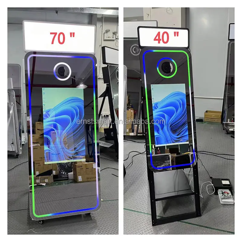 70 Inches Led Light Frame Portable Mirror Selfie Smart Touch Mirror Photo Booth Affordable Magic Mirror Photo Booth — image 3
