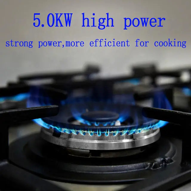 LPG NG 6 Burners Gas Stove Tempered Glass Built in Gas Cooker Cooktops — image 4