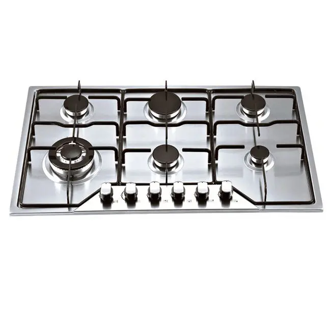 Gas Hob with 6 Burners Household Kitchen Stainless Steel Gas Stove With Safety Device Gas Cooker — view 1