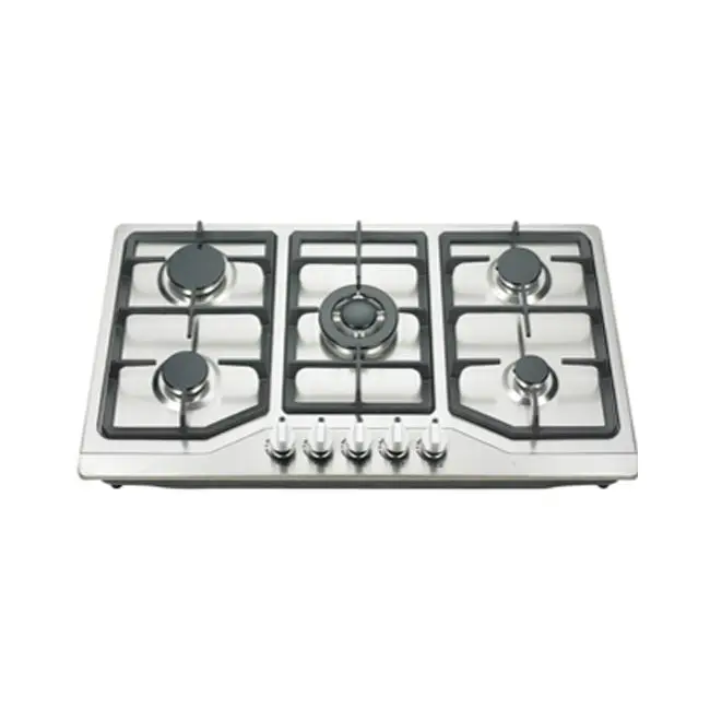 Built in 5 burner Gas Stove LPG LNG Universal Stove Home Stainless Steel Electronic Ignition Household Kitchen Cooker — view 1