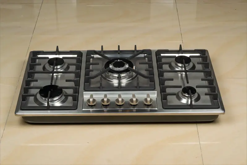 Built in Gas Stove LPG LNG Universal Home Gas Cooker Cooktops Kitchen 5 Big Burners Stainless Steel Exported to 43 Count — view 2
