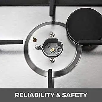 Built in Gas Stove LPG LNG Universal Home Gas Cooker Cooktops Kitchen 5 Big Burners Stainless Steel Exported to 43 Count — view 3