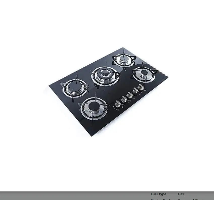 Kitchen 5 Hobs burner Knob Cover Cocina a Gas Estufa Quemadores De Cocina Ocak Gaz Vanas — view 2