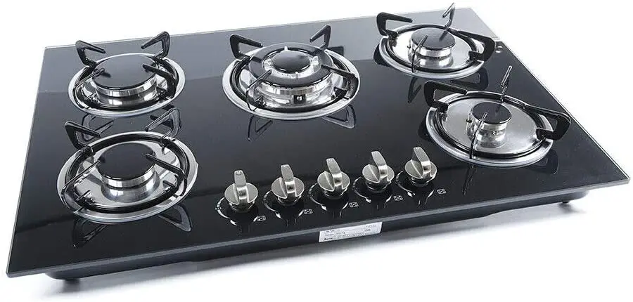 Kitchen 5 Hobs burner Knob Cover Cocina a Gas Estufa Quemadores De Cocina Ocak Gaz Vanas — view 3