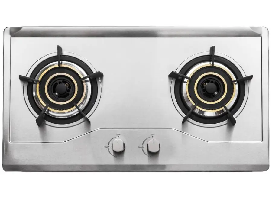 OEM ODM Gas Stove Factory Double Two burner Stainless Steel Top Plate Built-in Cooktop Gas Cooker — view 2