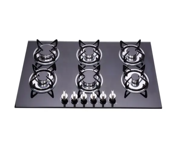 Built in 6 burner Stainless Steel Double burner Gas Stove Hob Two Plates Stove Surface Utensils Free Conversion of Gas T — view 1