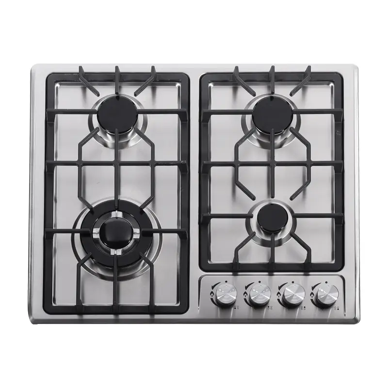 Built in Gas Cooktop 4 Burners Stainless Steel Stove NG/LPG Conversion Kit Thermocouple Flameout Protection Gas Stove — view 3