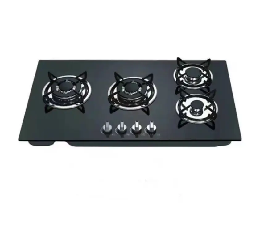 Wholesale Reasonable Price 4 burner Gas Stove Hob Delicate Appearance Gas Stove 4 Burners Glass Gas Cooktop — view 1