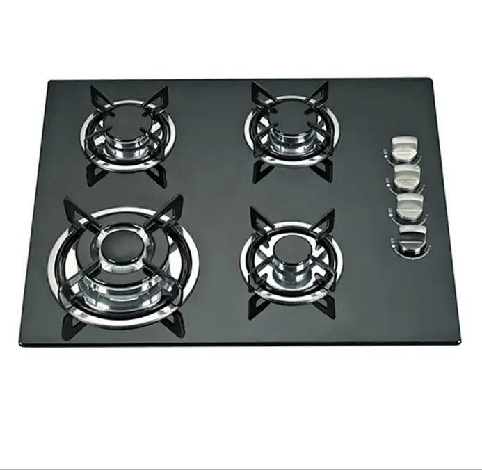 Wholesale Reasonable Price 4 burner Gas Stove Hob Delicate Appearance Gas Stove 4 Burners Glass Gas Cooktop — view 2