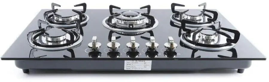 Built in 5 Burners Gas Cooker Liquefied Petroleum Gas Natural Gas Stove Glass Propane Household Kitchen Countertop Stove — view 3