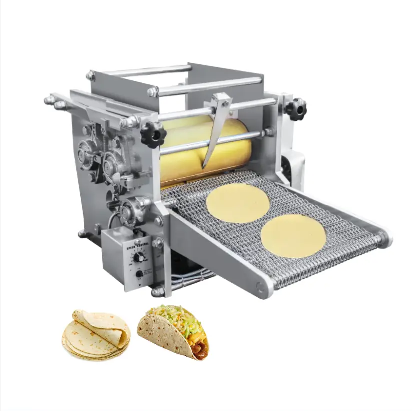 Full Automatic Industrial Flour Corn Mexican Tortilla Machine Taco Roti Maker Press Bread Grain Product Tortilla Making Machines — image 3