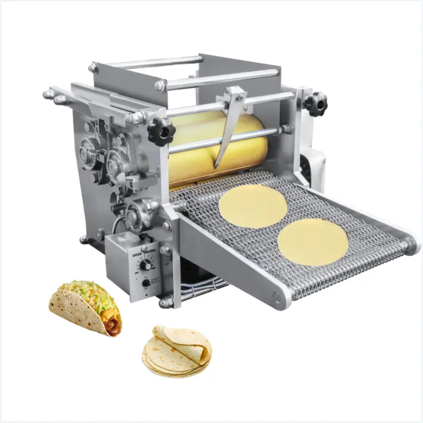Full Automatic Industrial Flour Corn Mexican Tortilla Machine Taco Roti Maker Press Bread Grain Product Tortilla Making Machines — image 4