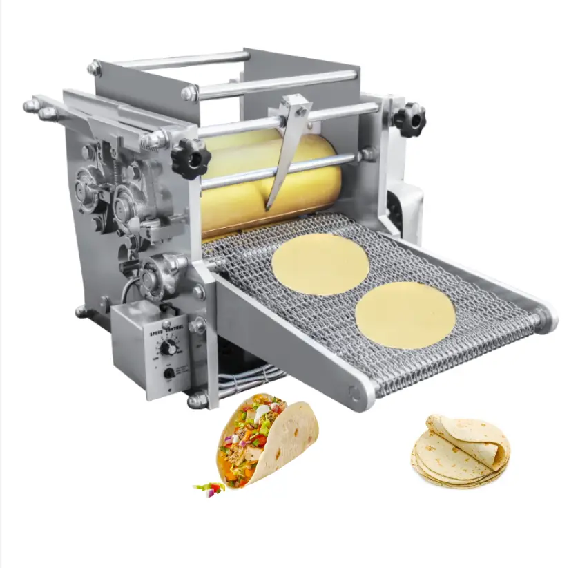 Full Automatic Industrial Flour Corn Mexican Tortilla Machine Taco Roti Maker Press Bread Grain Product Tortilla Making Machines — image 6