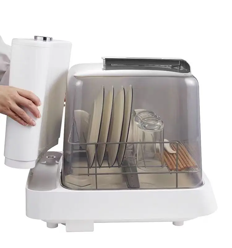 Independent Mini Tabletop Portable Compact Sterilizer Visible Window Tableware Household Electric Table Automatic Dishwa — view 2