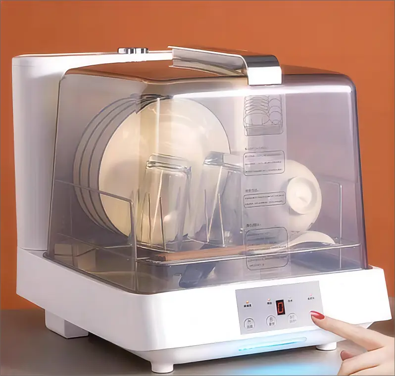 Independent Mini Tabletop Portable Compact Sterilizer Visible Window Tableware Household Electric Table Automatic Dishwa — view 4