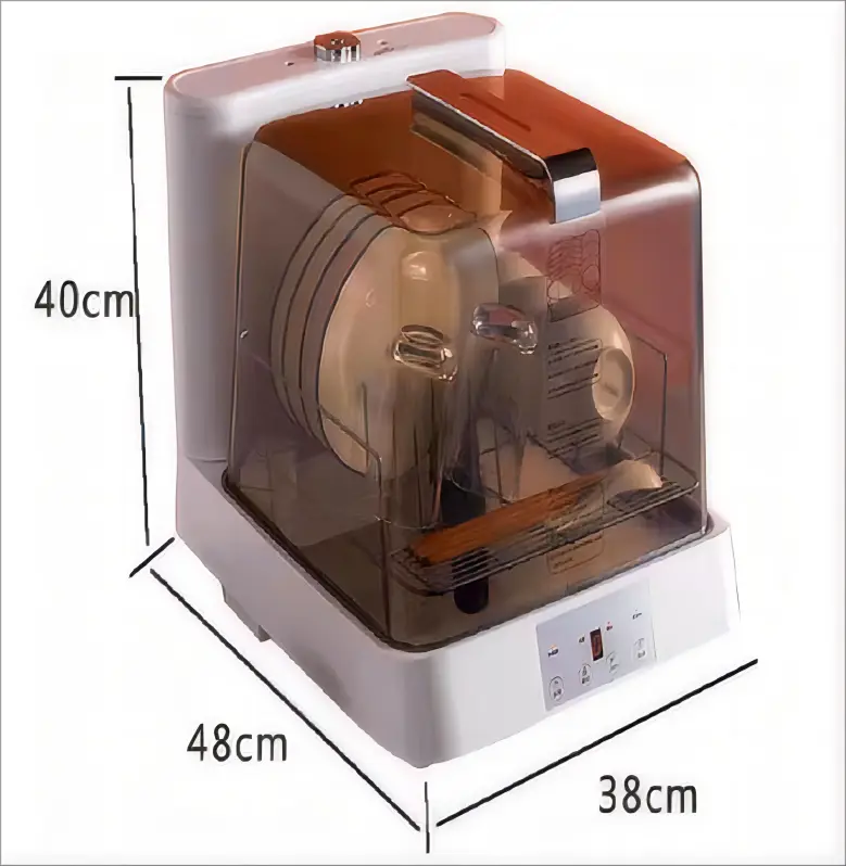 Independent Mini Tabletop Portable Compact Sterilizer Visible Window Tableware Household Electric Table Automatic Dishwa — view 6