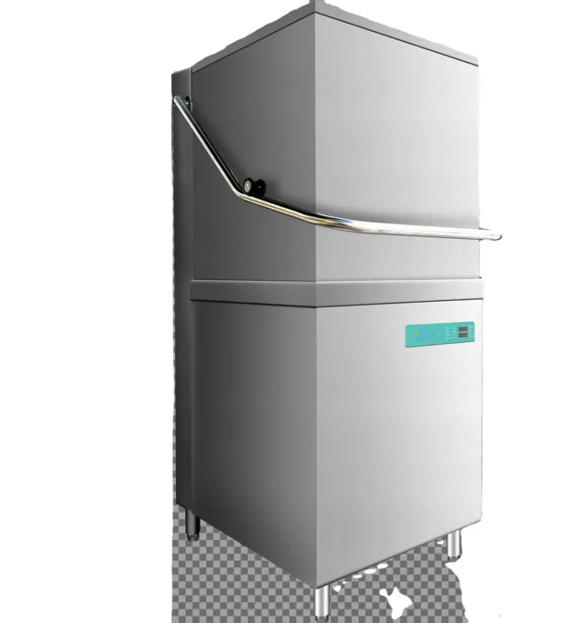 Hot Seller Industrial Commercial Dishwasher Stainless Steel 304 Hood Type 60 Racks/hour Energy Efficient 1 Year Warranty — view 1
