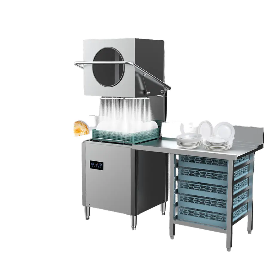 Super-win Stainless Steel Freestanding Electric Commercial Dishwasher Full-Integrated Control 4 Sets Capacity App-Contro — view 5