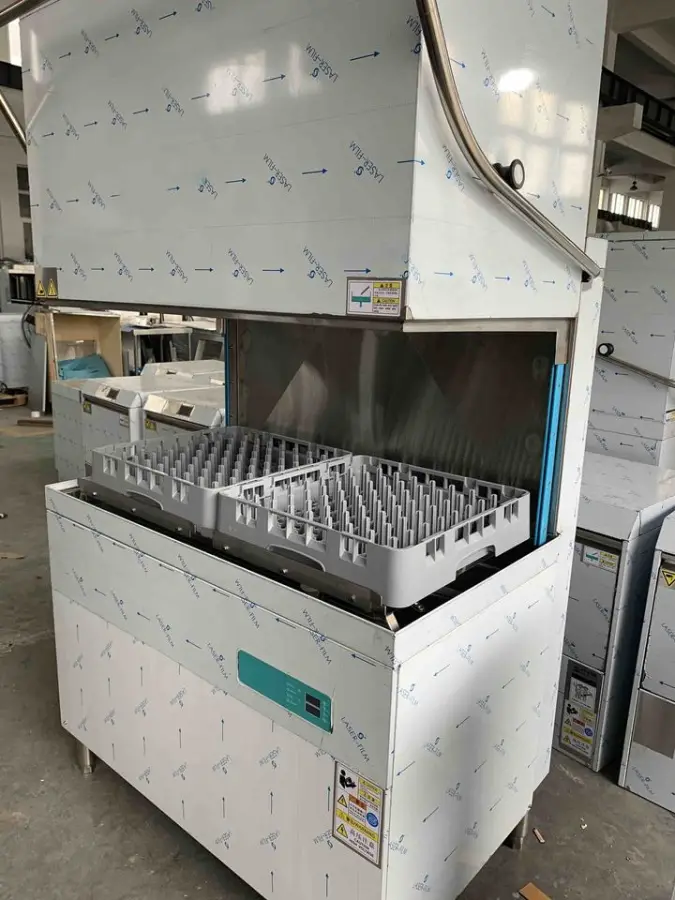 Commercial Dishwasher Hood Type Freestanding Stainless Steel Housing Electric Automatic Full-Integrated Control Hotel — image 3
