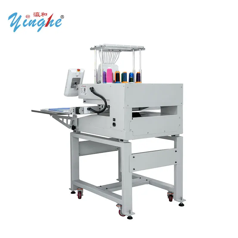 Yinghe Single Head Monogram Cap Embroidery Machine with Bigger Embroidery Area 500x800mm T Shirt Embroidery Machine — view 3