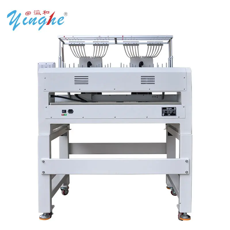 FESPA Spain Expo YINGHE 2 Head 9/12/15 Needle Embroidery Machine Tshirt Flat Cap Sock Shoe 1200RPM Touch Screen Panel USB Memory — image 4