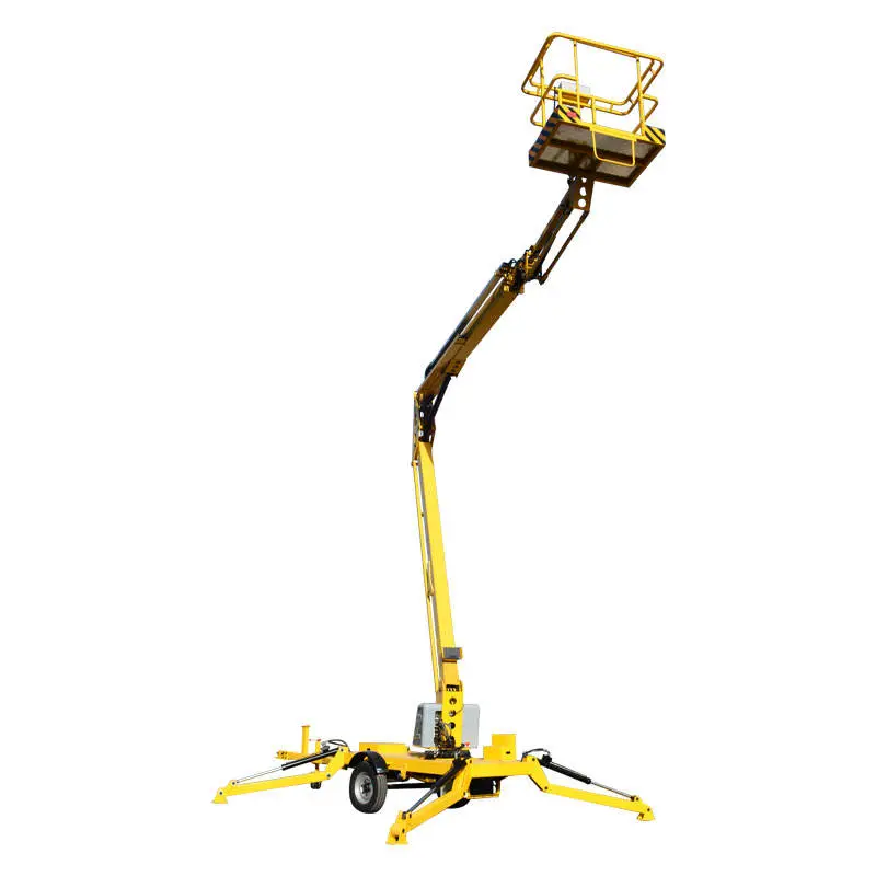 14m Qiyun Kinglift Construction Use Trailer Mounted Towable Spider Articulated Hydraulic Boom Lift — image 4