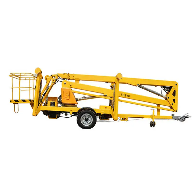 14m Qiyun Kinglift Construction Use Trailer Mounted Towable Spider Articulated Hydraulic Boom Lift — image 5
