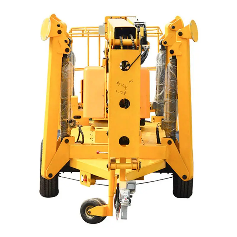 14m Qiyun Kinglift Construction Use Trailer Mounted Towable Spider Articulated Hydraulic Boom Lift — image 6