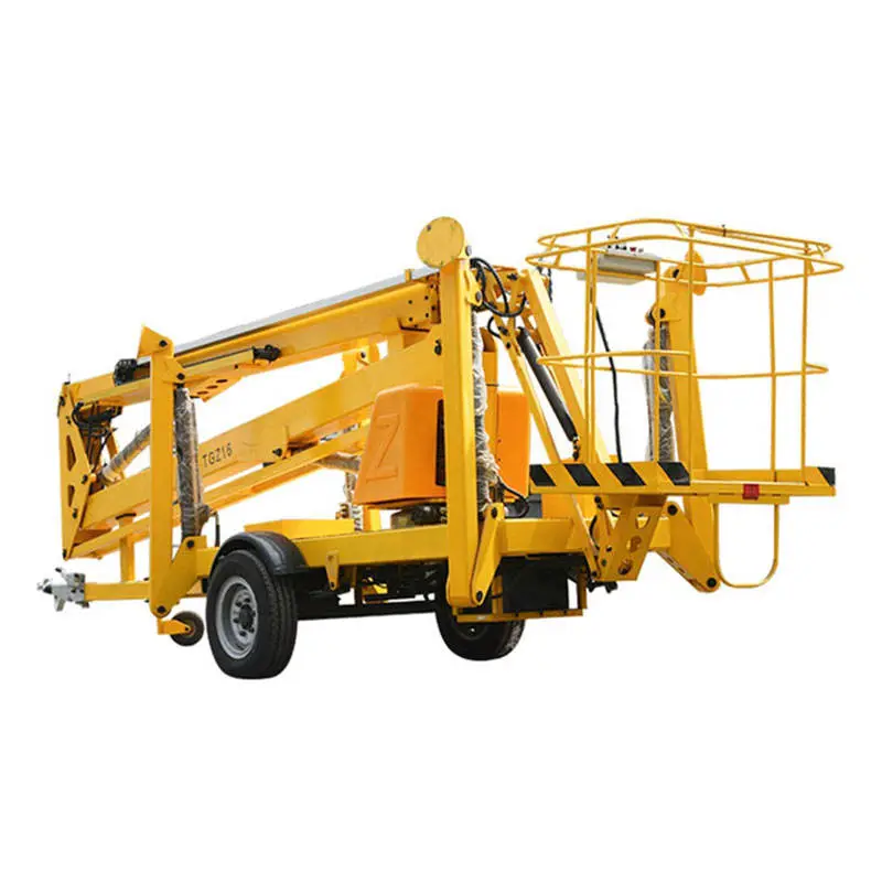 14m Qiyun Kinglift Construction Use Trailer Mounted Towable Spider Articulated Hydraulic Boom Lift — image 7