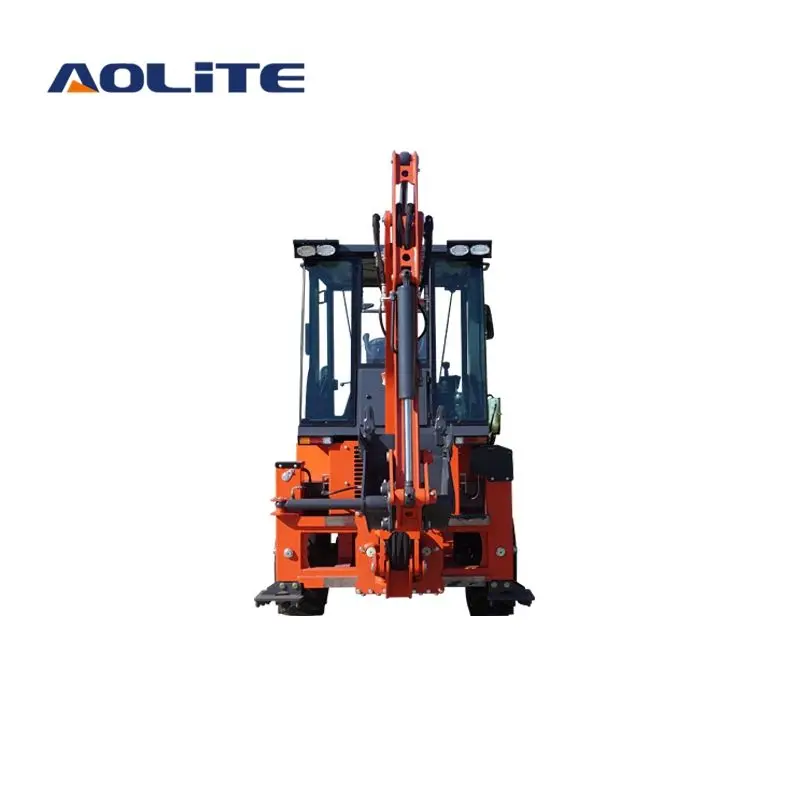AOLITE Backhoe Loader CE EPA 4x4 Mini Front End Tractor Loader Wheel Excavator Backhoe Loader — image 6