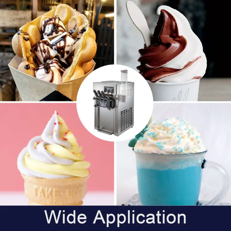 EU Warehouse Three Flavor Soft Ice Cream Machine Soft Serve Ice Cream Making Machine Factory Price — view 5
