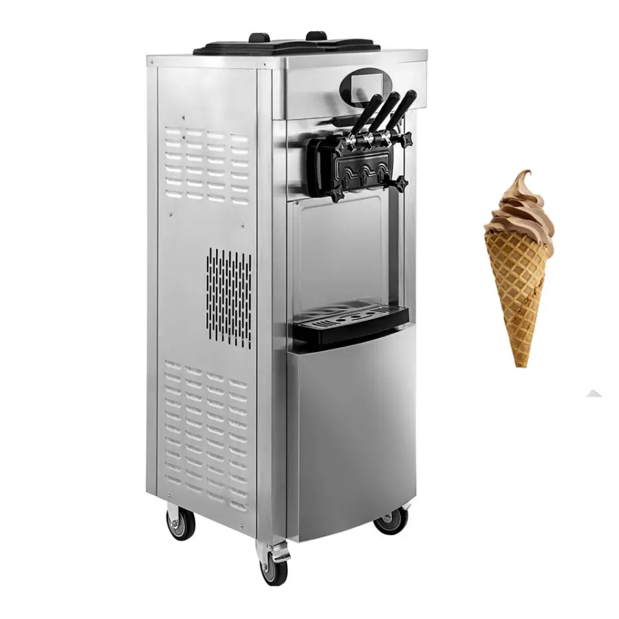 New Commercial Soft Ice Cream Machine YKF-8228T with Yogurt Milk & Water Flavors High Capacity 2200W Vertical Bar Maker — image 3