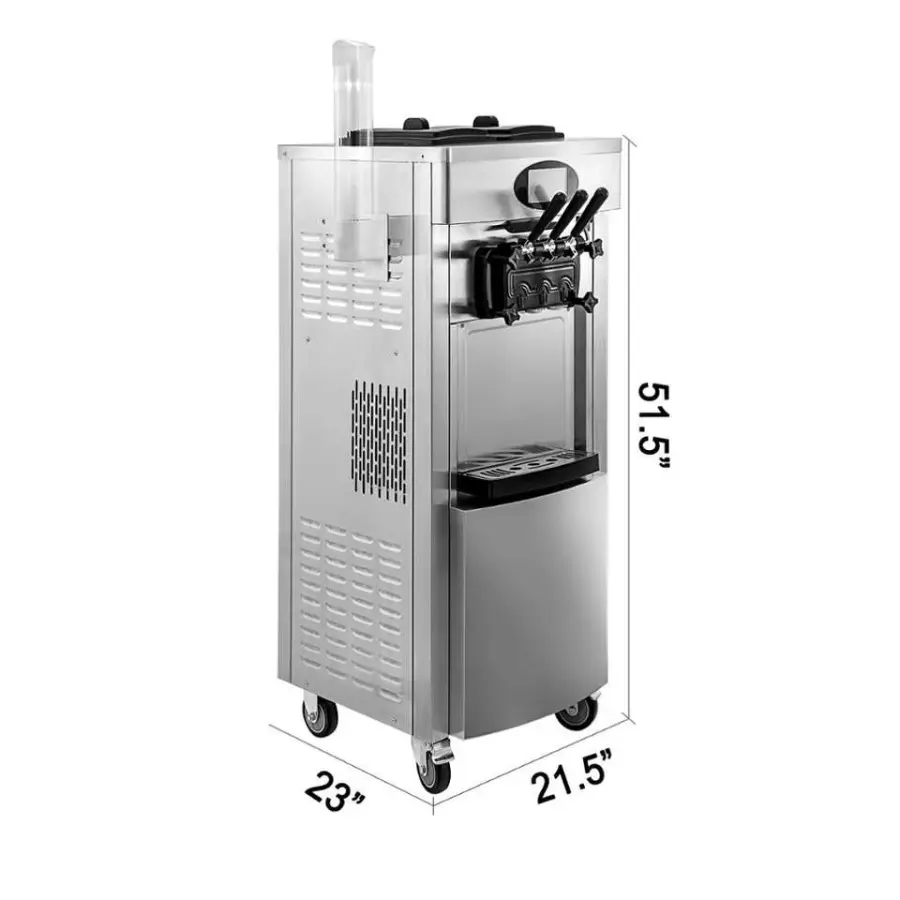 New Commercial Soft Ice Cream Machine YKF-8228T with Yogurt Milk & Water Flavors High Capacity 2200W Vertical Bar Maker — image 5