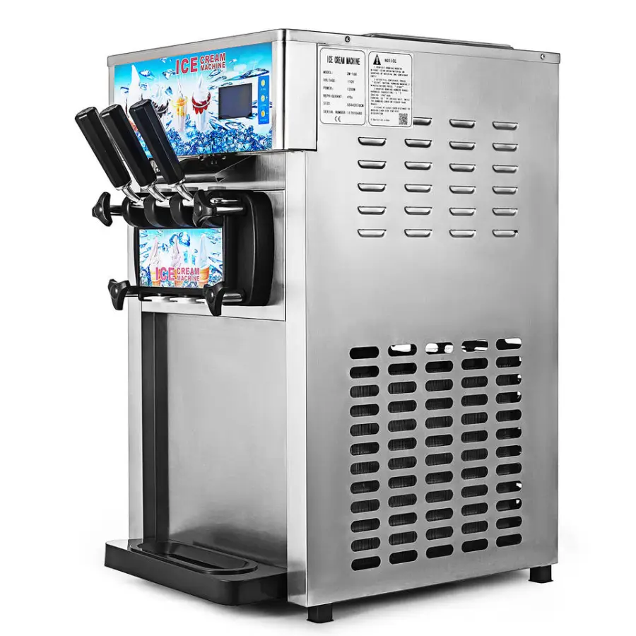 Chinese Automatic Soft Serve Ice Cream Machine Three Flavors Ice Cream for Dessert — image 3
