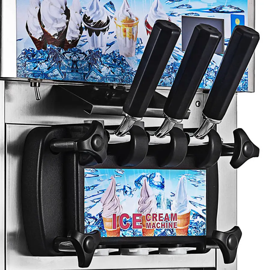 Chinese Automatic Soft Serve Ice Cream Machine Three Flavors Ice Cream for Dessert — image 5