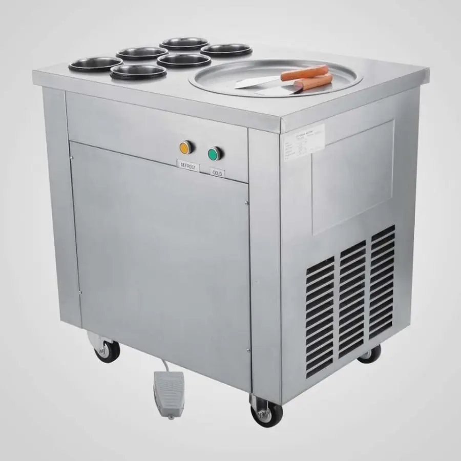 Single Pan Fried Ice Cream Machinery Equipment Making Ice Cream Soft Ice Cream bar Machine — image 5