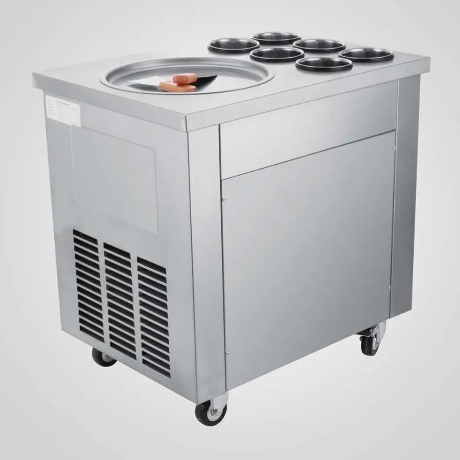 Single Pan Fried Ice Cream Machinery Equipment Making Ice Cream Soft Ice Cream bar Machine — image 6