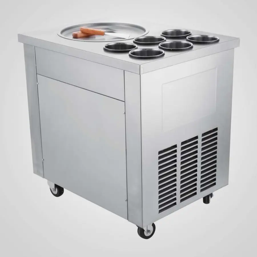 Single Pan Fried Ice Cream Machinery Equipment Making Ice Cream Soft Ice Cream bar Machine — image 7