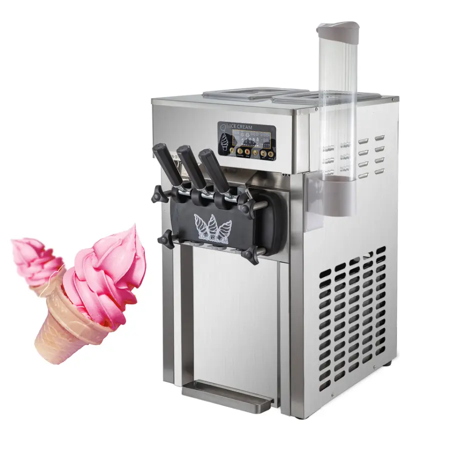 2+1 Flavors Soft Ice Cream Machine Soft Serve Ice Cream Making Machine Factory Price — view 1