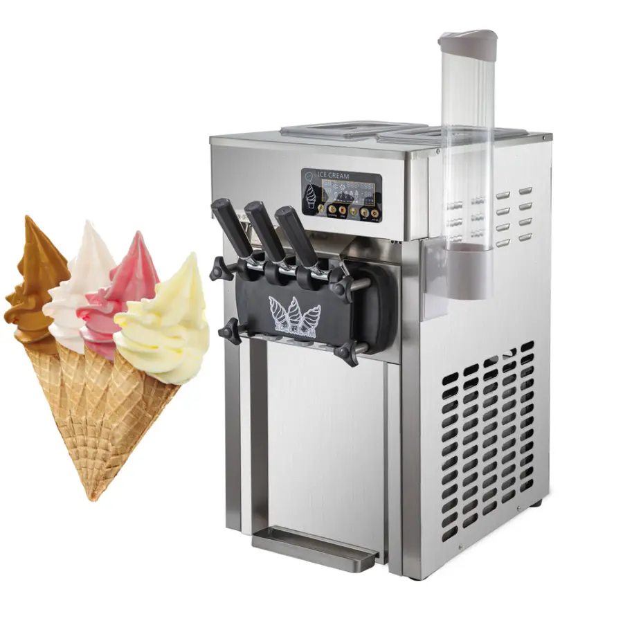 2+1 Flavors Soft Ice Cream Machine Soft Serve Ice Cream Making Machine Factory Price — view 5