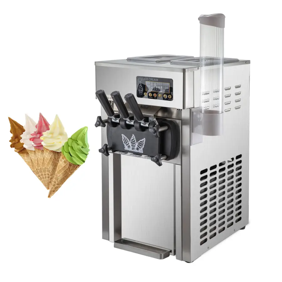 Professional 110V Commercial Ice Cream Making Machine Soft Ice Cream Machine Frozen Yogurt Machine — image 3