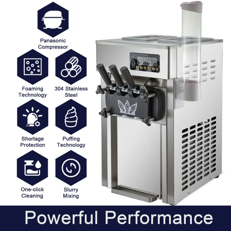 1200W 3 Flavor Soft Ice Cream Machine Soft Serve Ice Cream Making Machine Factory Price — image 5